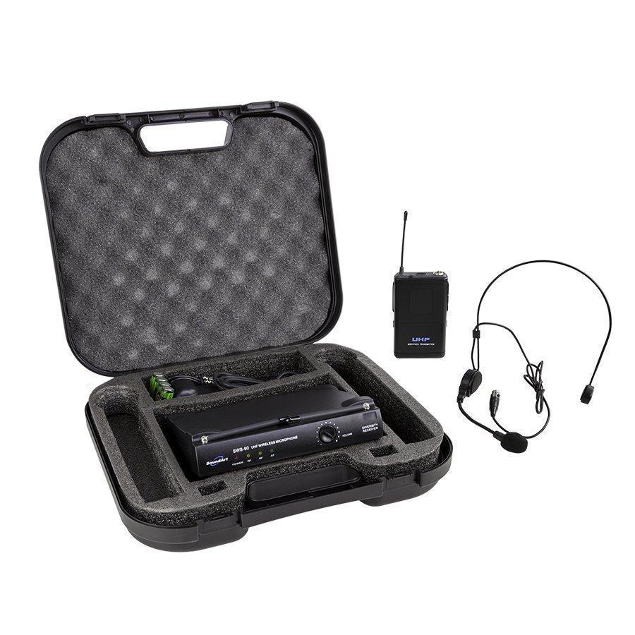 SWS-90-BP-SoundArt Single Channel Wireless Microphone System with Lapel and Headset Mics-Living Music