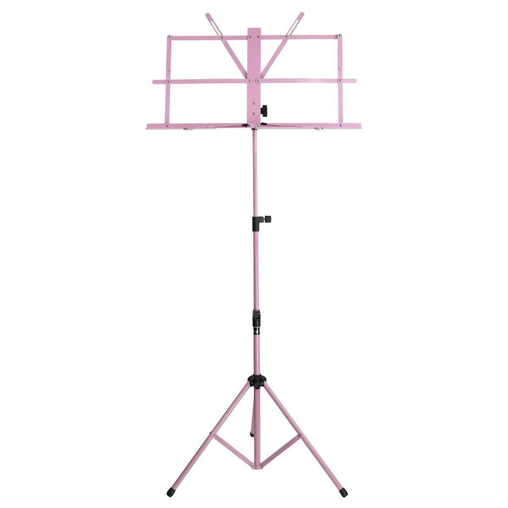 -SoundArt Traditional Folding Music Stand (Pink)-Living Music