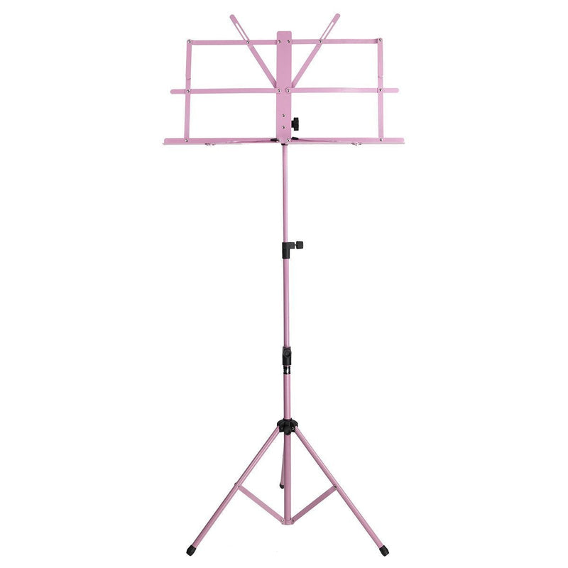 -SoundArt Traditional Folding Music Stand (Pink)-Living Music