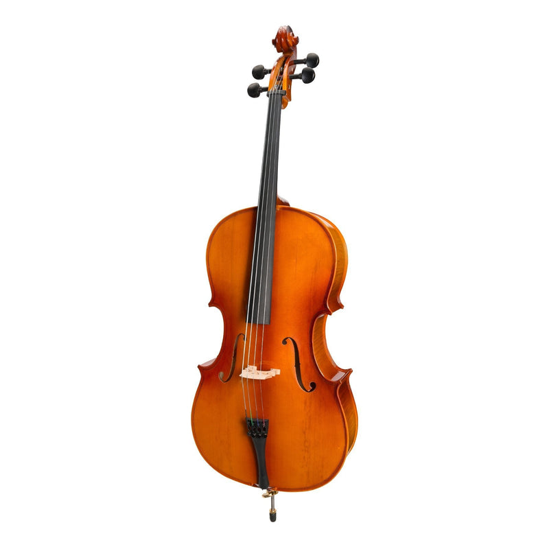 -Steinhoff 1/4 Size Solid Top Student Cello Set (Natural Gloss)-Living Music