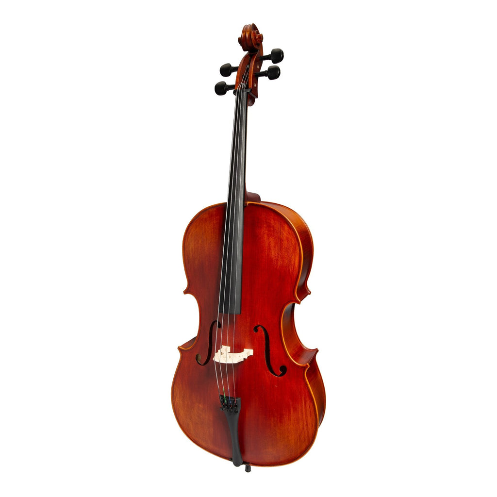 KSO-CE295(3/4)-ANT-Steinhoff 3/4 Size Solid Top Student Cello Set (Antique Finish)-Living Music