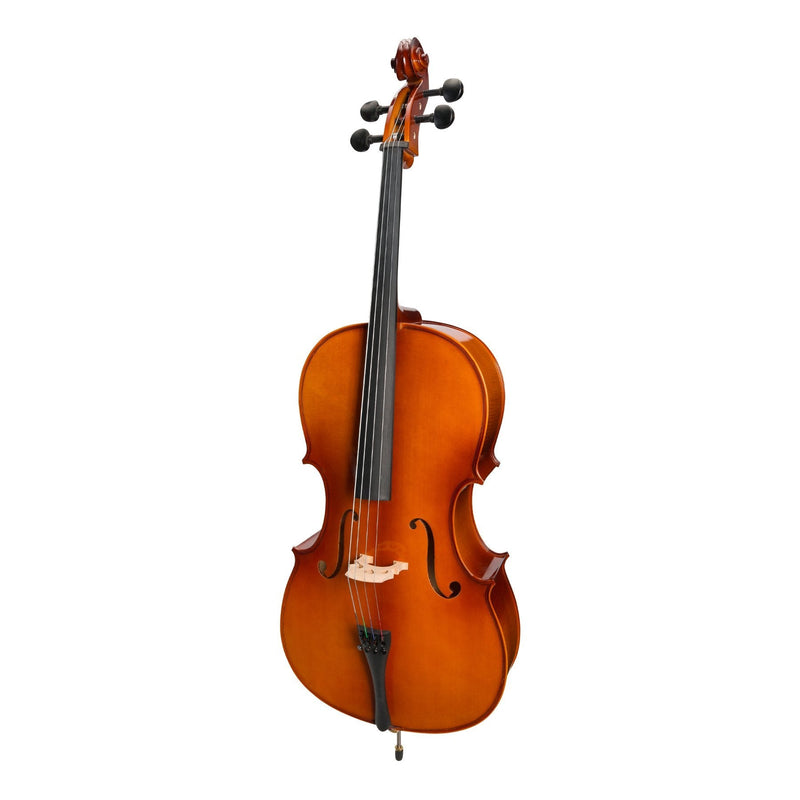 -Steinhoff 3/4 Size Solid Top Student Cello Set (Natural Gloss)-Living Music