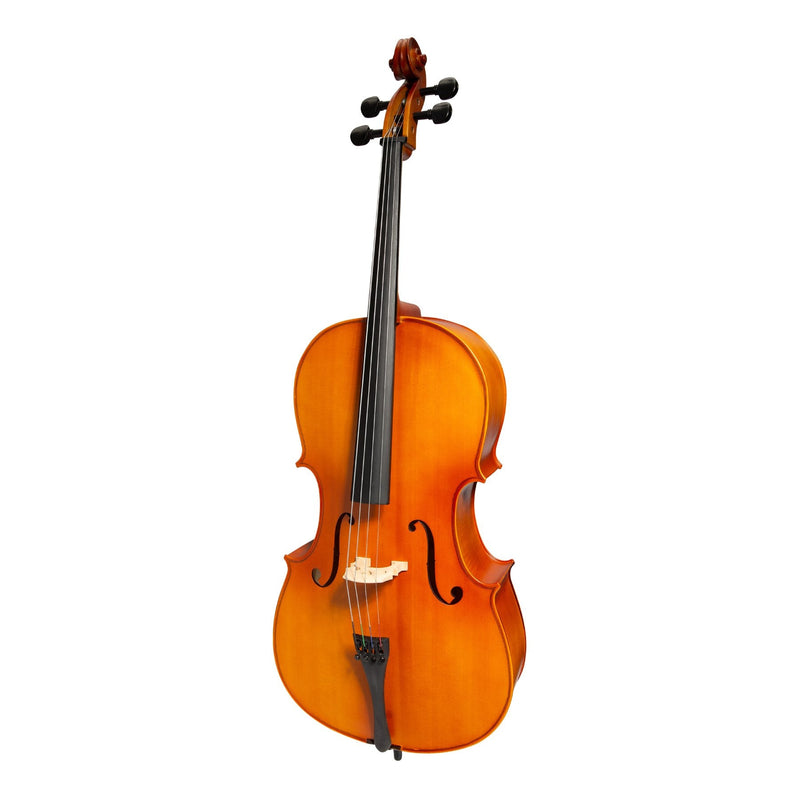 -Steinhoff 3/4 Size Solid Top Student Cello Set (Natural Satin)-Living Music