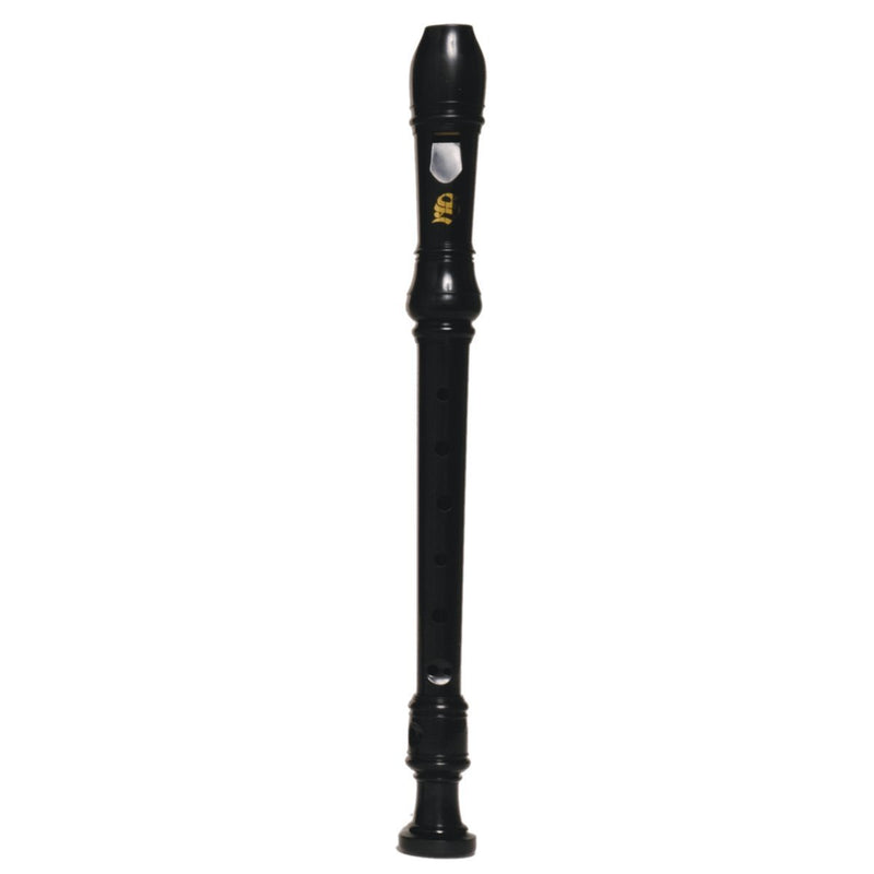KSR-2-BLK-Steinhoff Recorder for Kids with Cleaning Rod and Pouch (Black)-Living Music