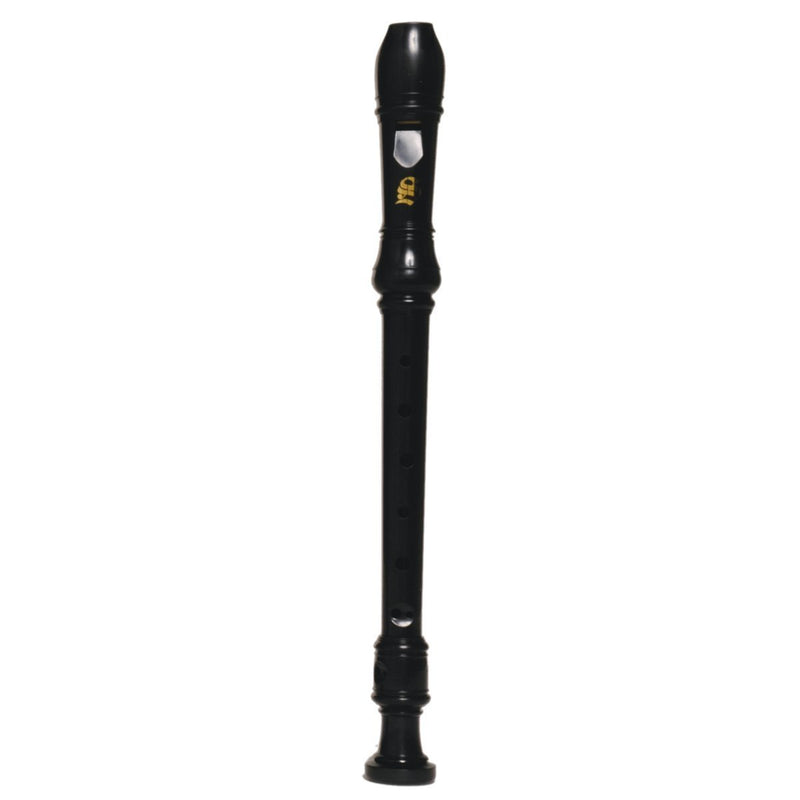 -Steinhoff Recorder for Kids with Cleaning Rod and Pouch (Black)-Living Music