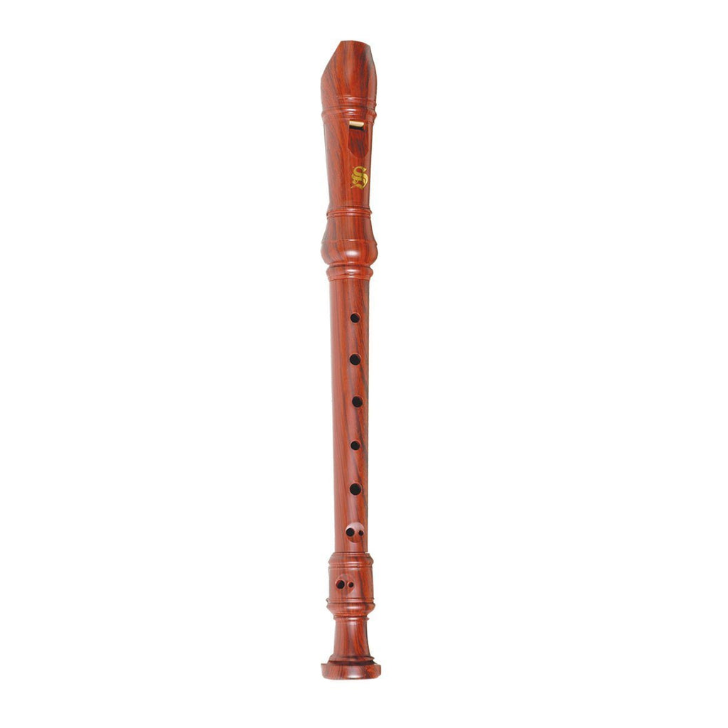 KSR-6-WDN-Steinhoff 'Wood-Look' Recorder for Kids with Cleaning Rod and Pouch-Living Music
