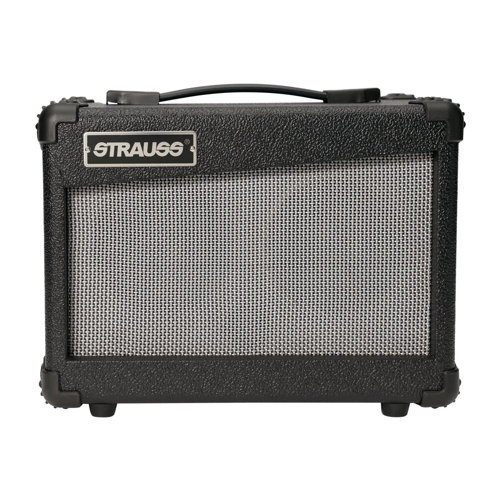 -Strauss 'Legacy' 15 Watt Solid State Acoustic Guitar Practice Amplifier (Black)-Living Music