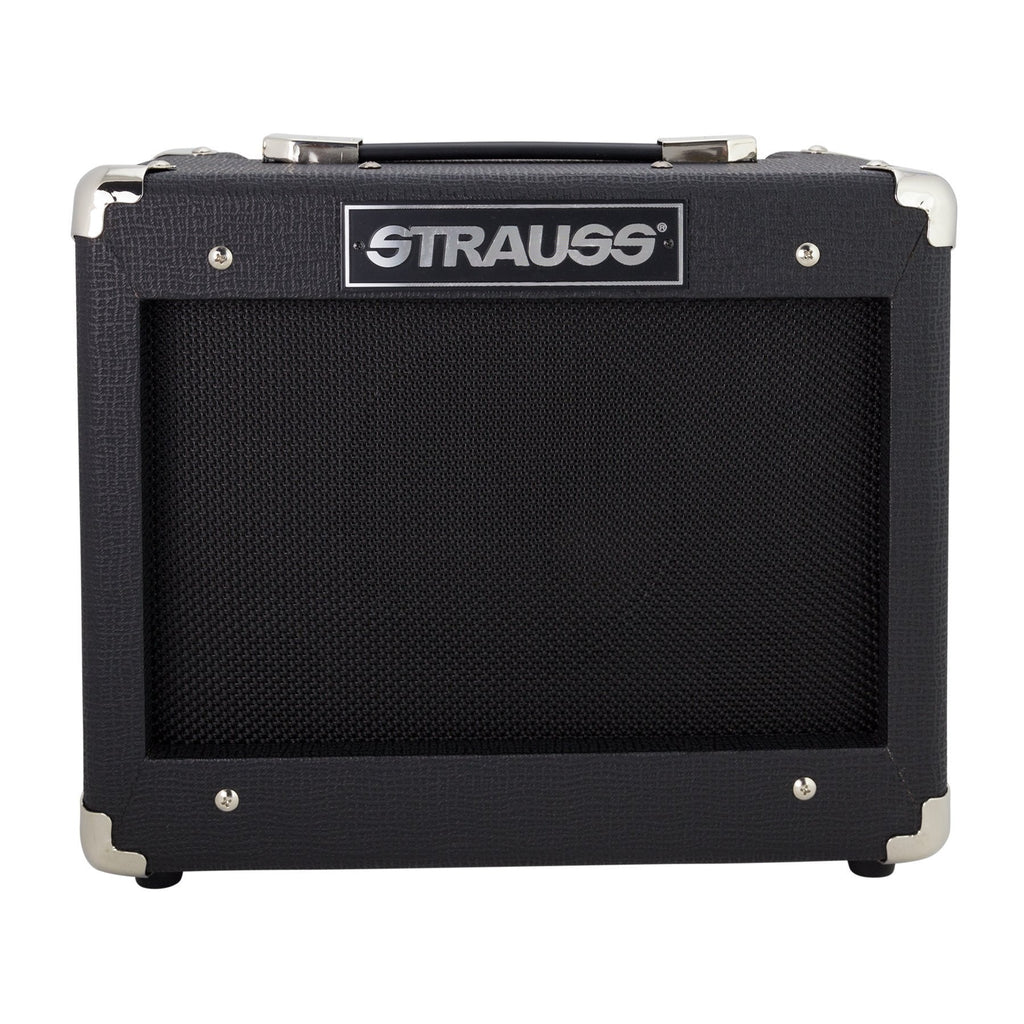 SLA-15B-BLK-Strauss 'Legacy' 15 Watt Solid State Bass Guitar Practice Amplifier (Black)-Living Music