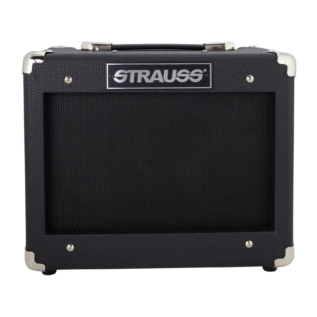 -Strauss 'Legacy' 15 Watt Solid State Guitar Practice Amplifier (Black)-Living Music