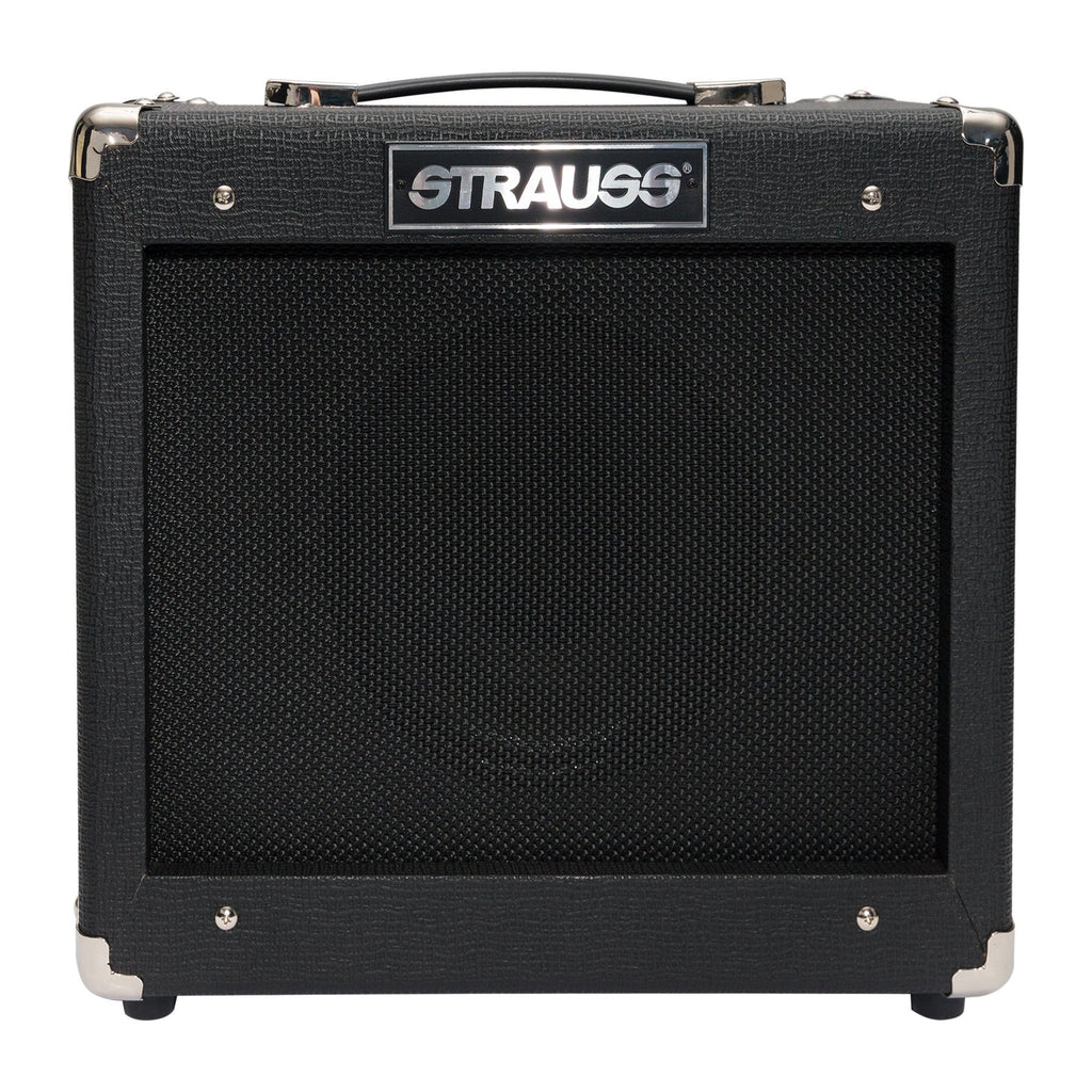 -Strauss 'Legacy' 25 Watt Combo Solid State Guitar Amplifier (Black)-Living Music