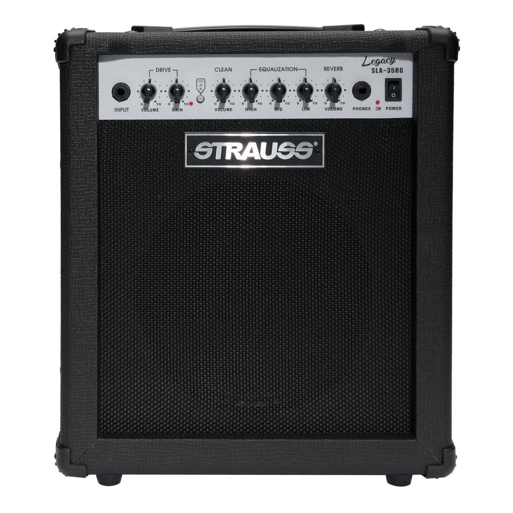 -Strauss 'Legacy' 35 Watt Combo Solid State Guitar Amplifier (Black)-Living Music
