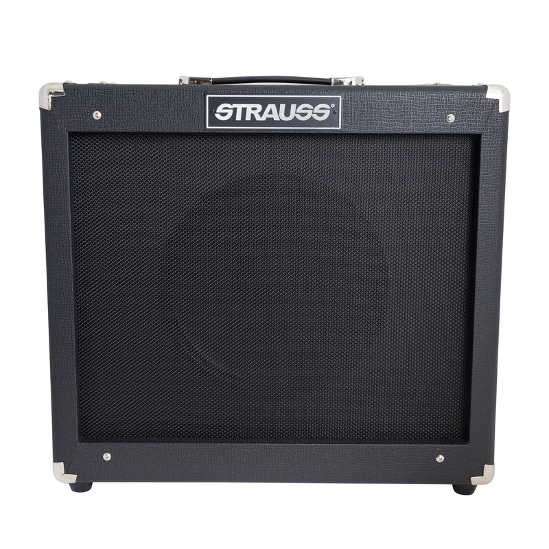 -Strauss 'Legacy Vintage' 50 Watt Combo Solid State Guitar Amplifier (Black)-Living Music