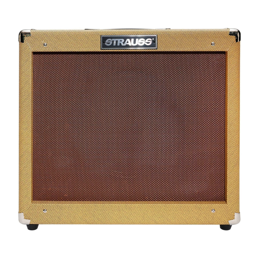 -Strauss 'Legacy Vintage' 50 Watt Combo Solid State Guitar Amplifier (Tweed)-Living Music