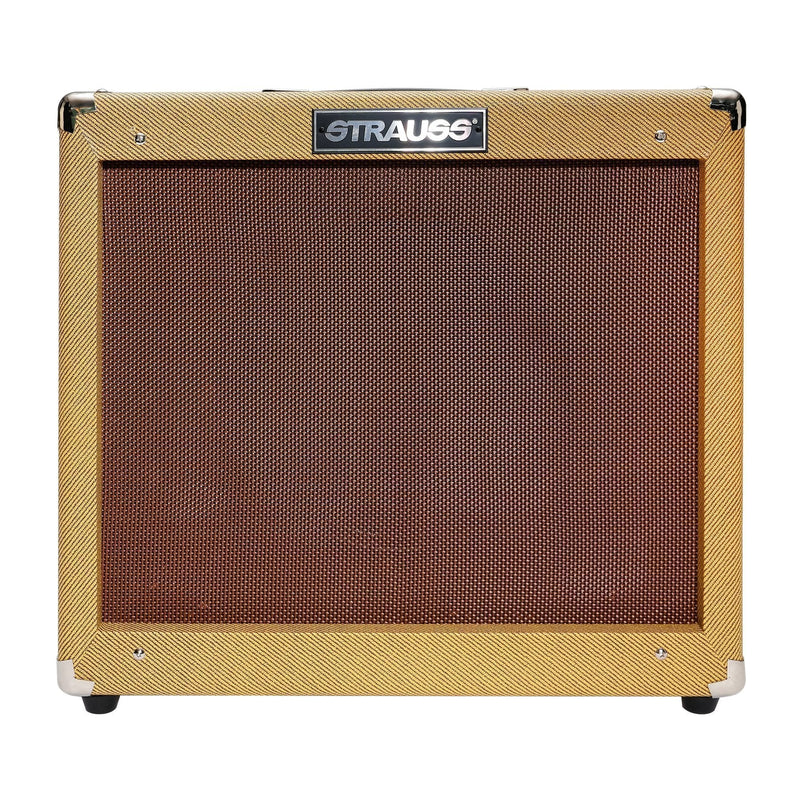 SLA-V50RG-TWD-Strauss 'Legacy Vintage' 50 Watt Combo Solid State Guitar Amplifier (Tweed)-Living Music