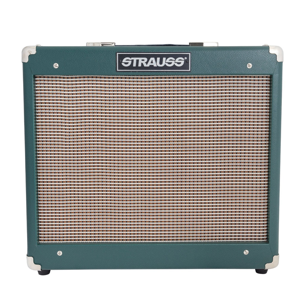 -Strauss SVT-15R 15 Watt Combo Valve Amplifier with Reverb (Green)-Living Music