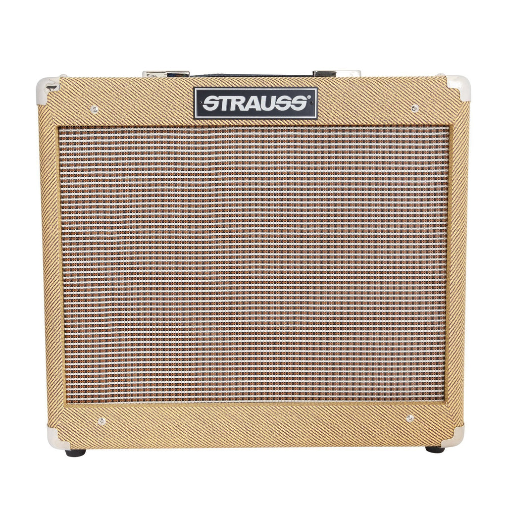 -Strauss SVT-15R 15 Watt Combo Valve Amplifier with Reverb (Tweed)-Living Music