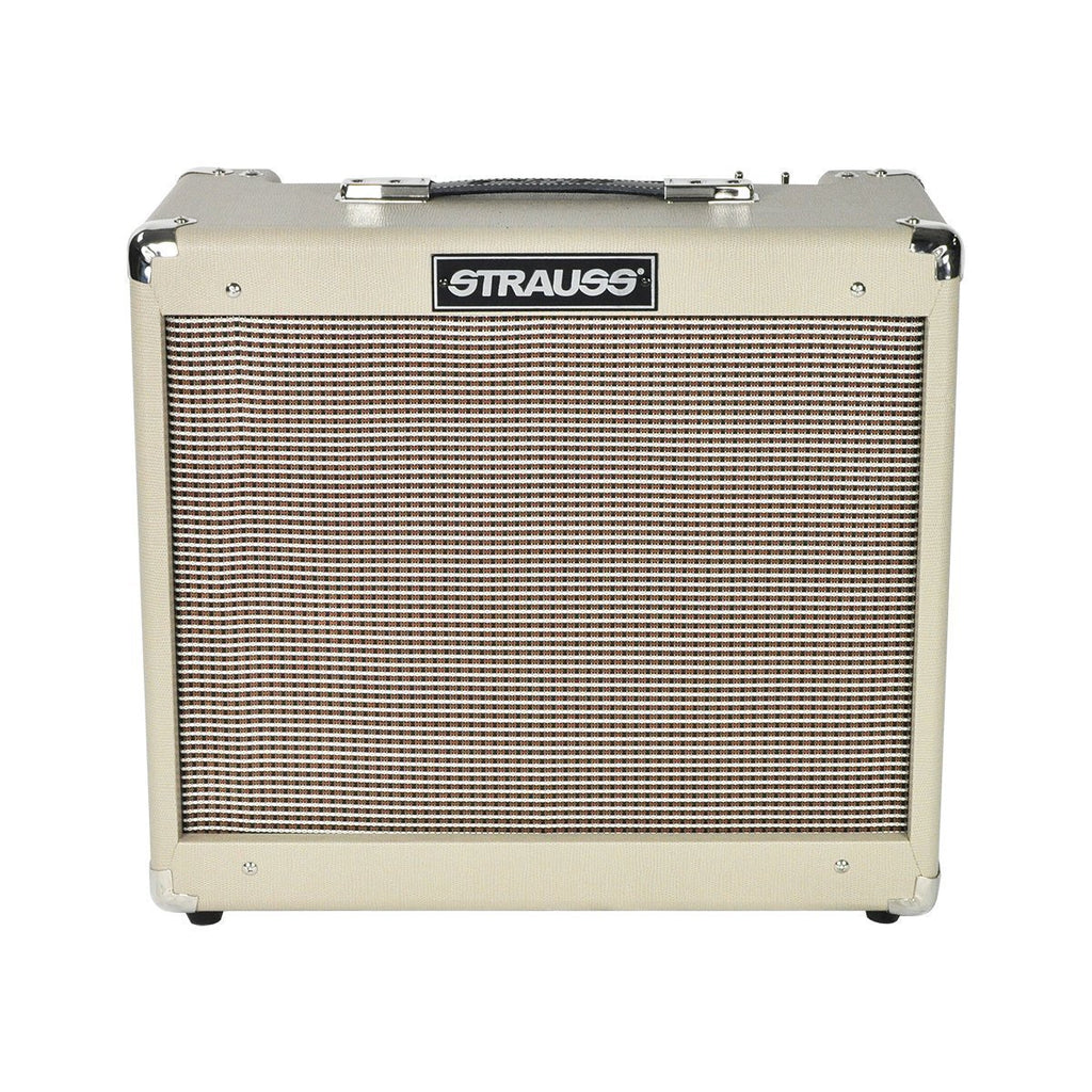 -Strauss SVT-20R 20 Watt Combo Valve Amplifier with Reverb (Cream)-Living Music
