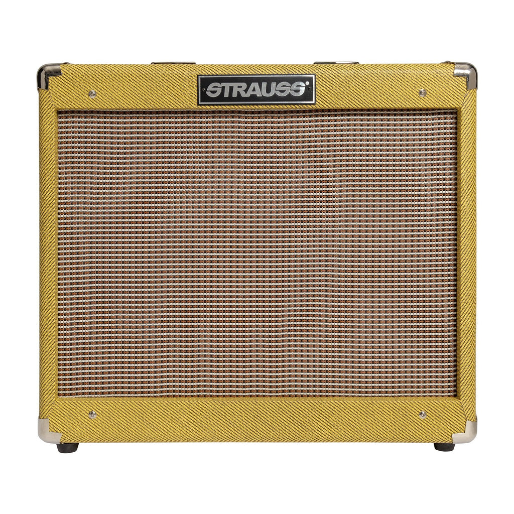 -Strauss SVT-20R 20 Watt Combo Valve Amplifier with Reverb (Tweed)-Living Music