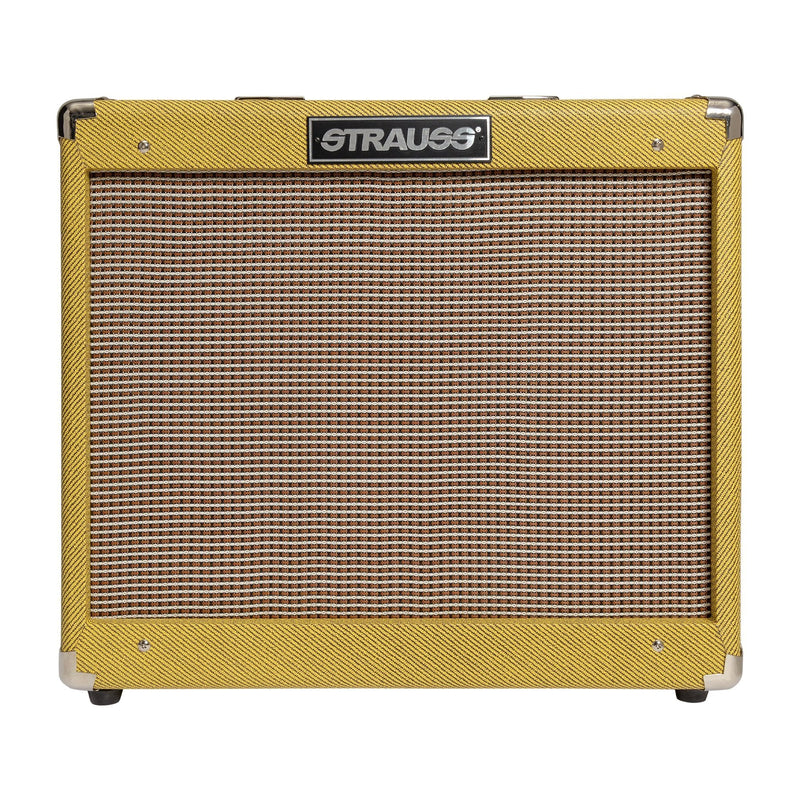 -Strauss SVT-20R 20 Watt Combo Valve Amplifier with Reverb (Tweed)-Living Music