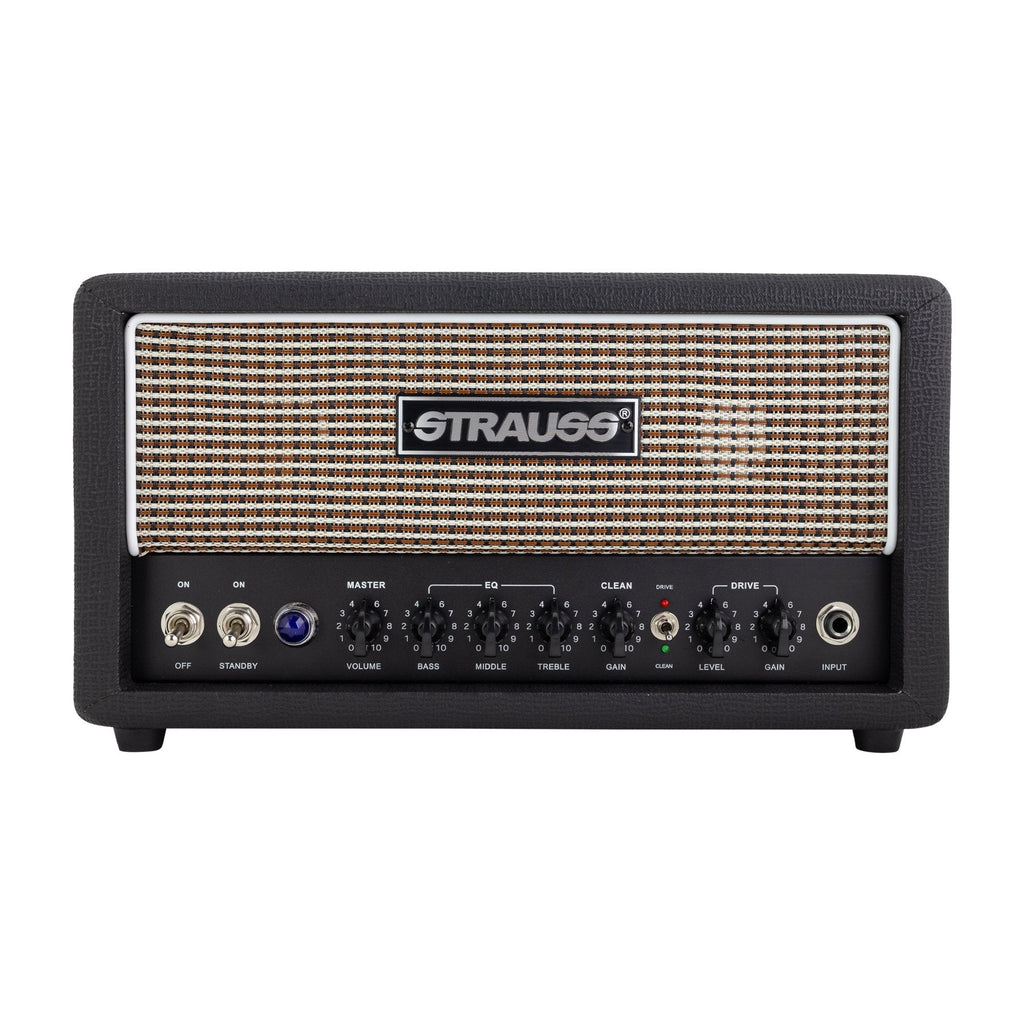 -Strauss SVT-H20C2 20/5 Watt Valve Twin Channel Amplifier Head (Black)-Living Music
