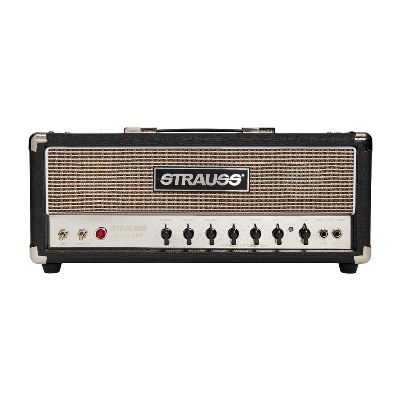 -Strauss SVT-H50R 50 Watt Valve Amplifier Head with Reverb (Black)-Living Music