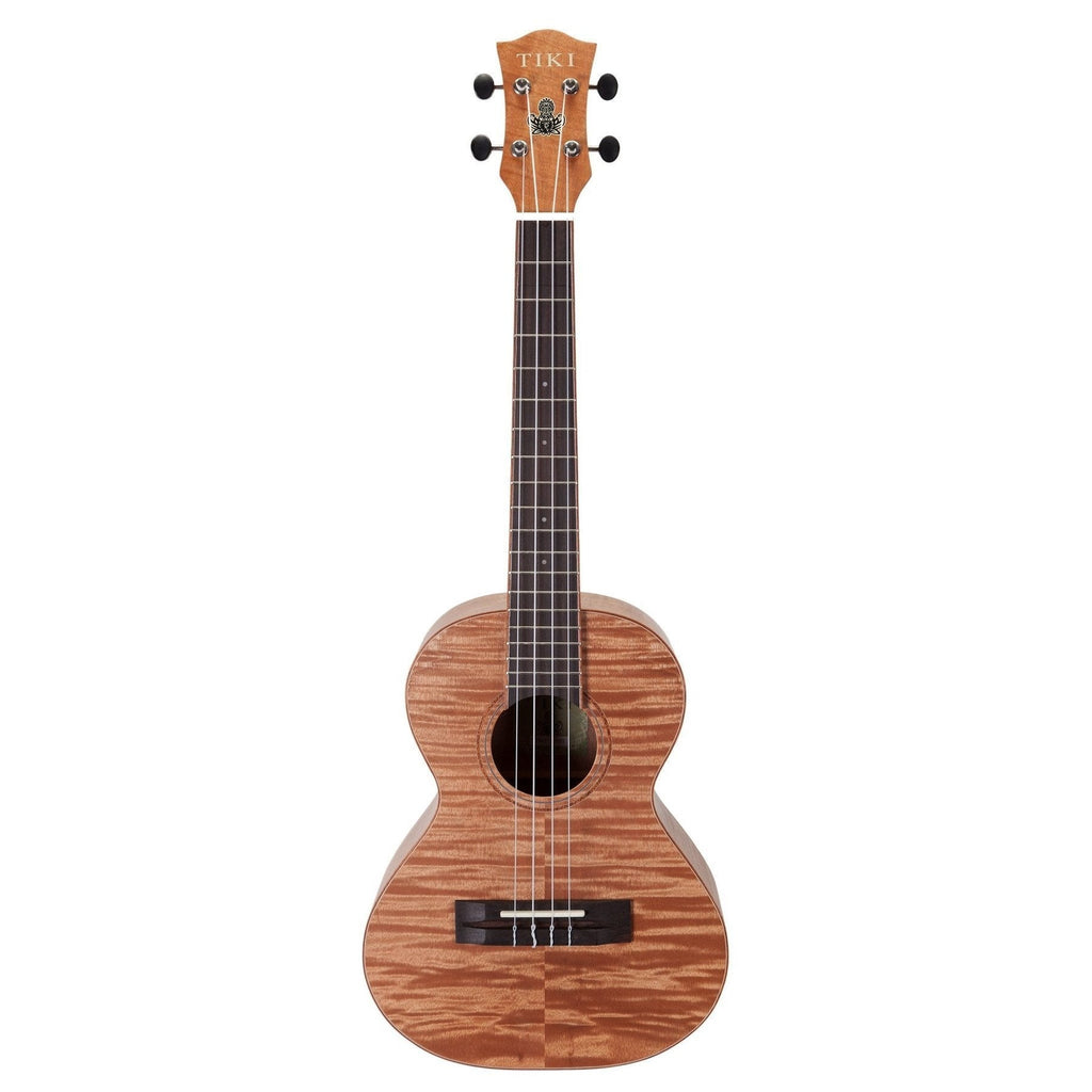 -Tiki '2 Series' Mahogany Flame Top Tenor Ukulele with Gig Bag (Natural Satin)-Living Music