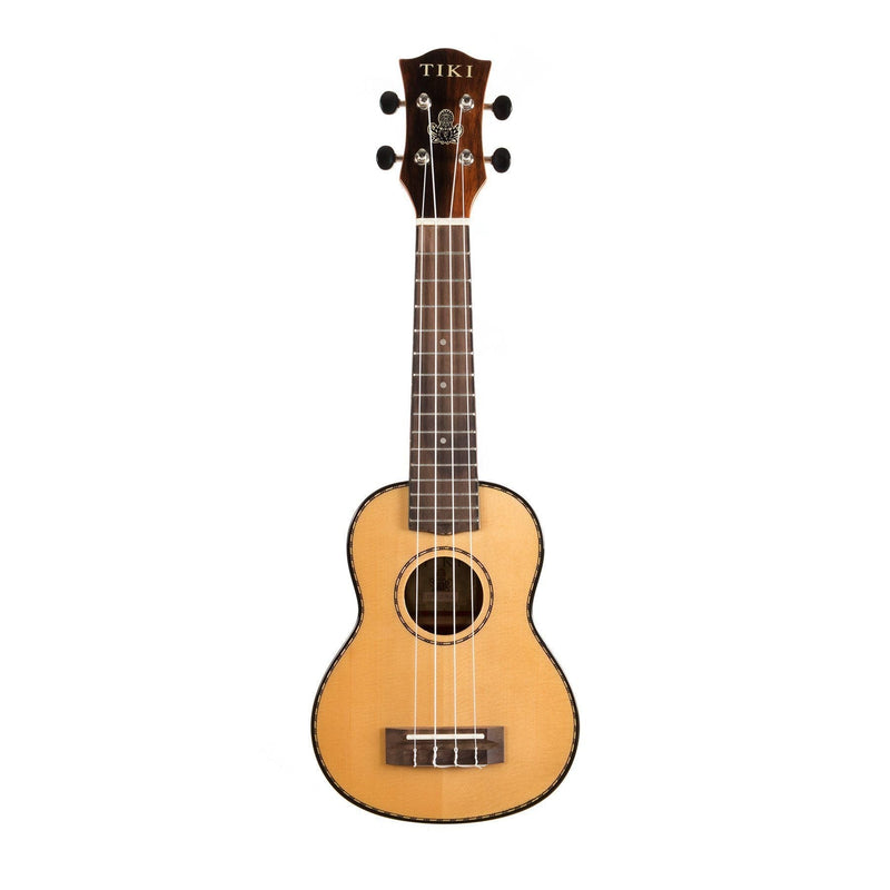-Tiki '22 Series' Spruce Solid Top Soprano Ukulele with Hard Case (Natural Gloss)-Living Music