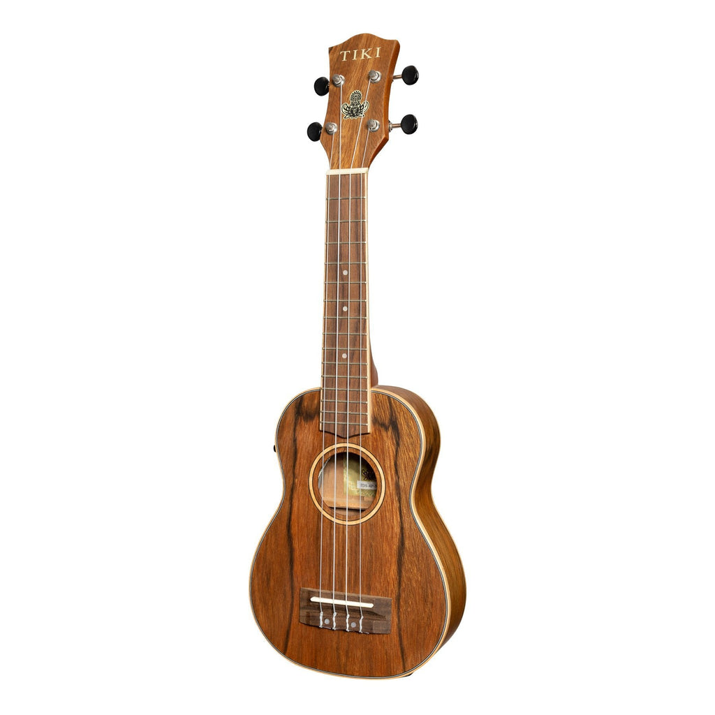 -Tiki '4 Series' Daowood Electric Soprano Ukulele with Gig Bag (Natural Satin)-Living Music