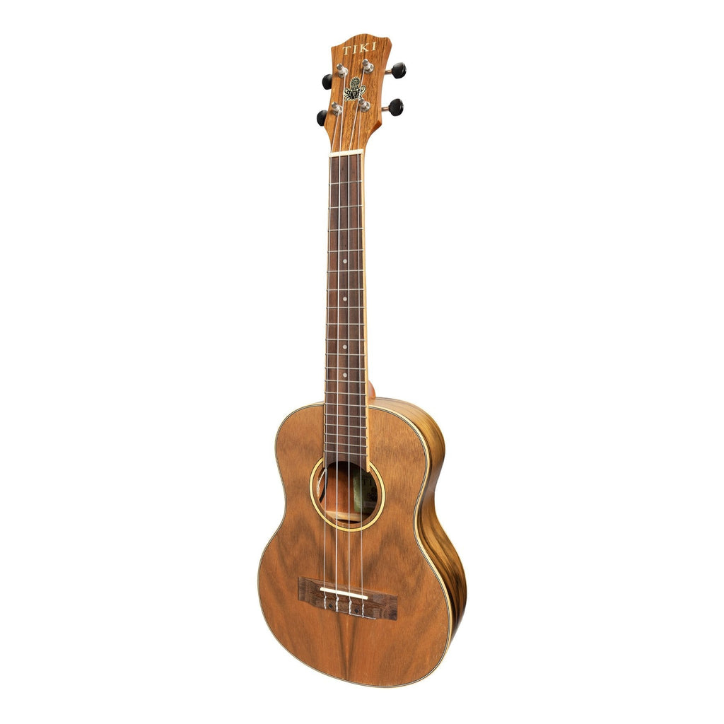 -Tiki '4 Series' Daowood Electric Tenor Ukulele with Gig Bag (Natural Satin)-Living Music