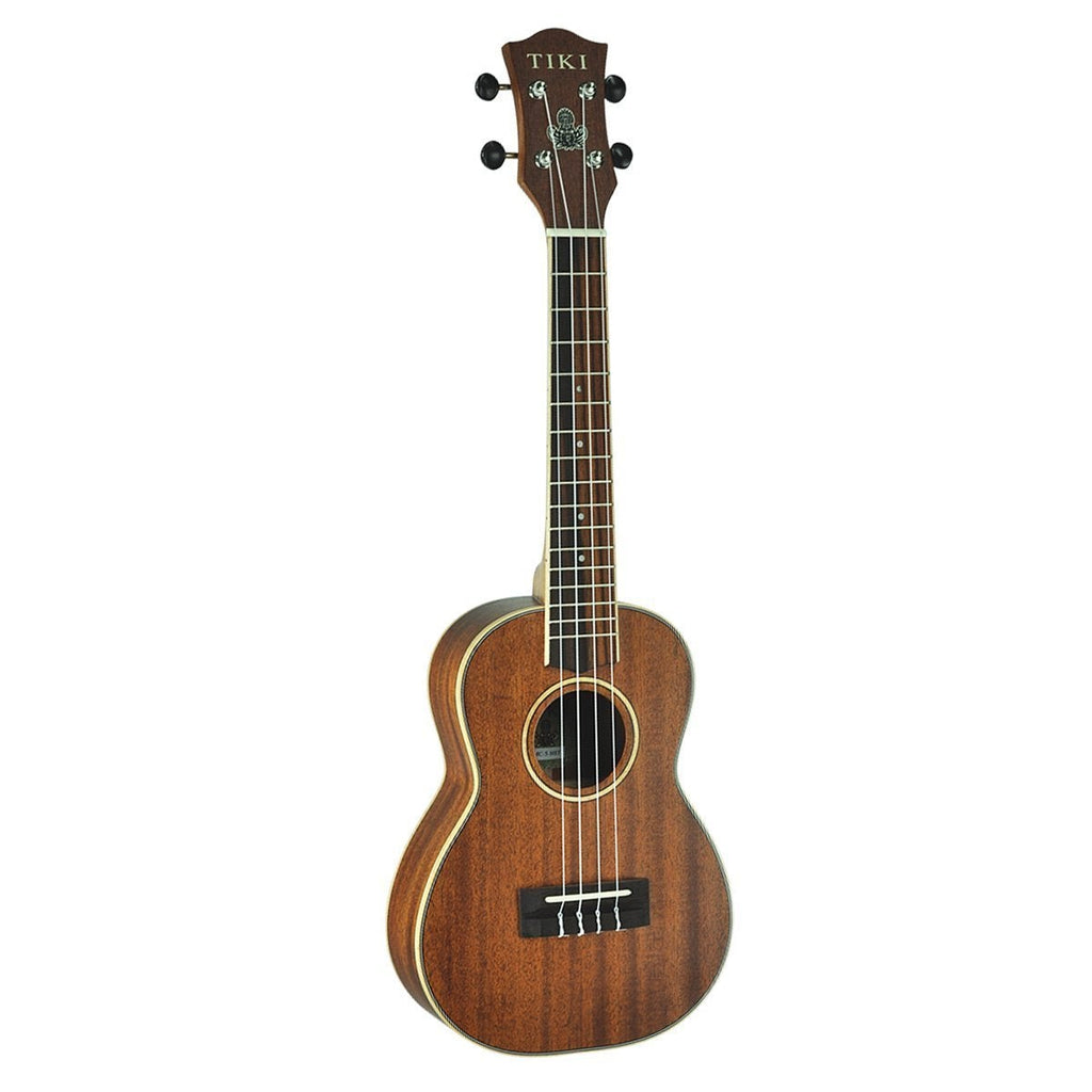 TMC-5-NST-Tiki '5 Series' Mahogany Solid Top Concert Ukulele with Hard Case (Natural Satin)-Living Music