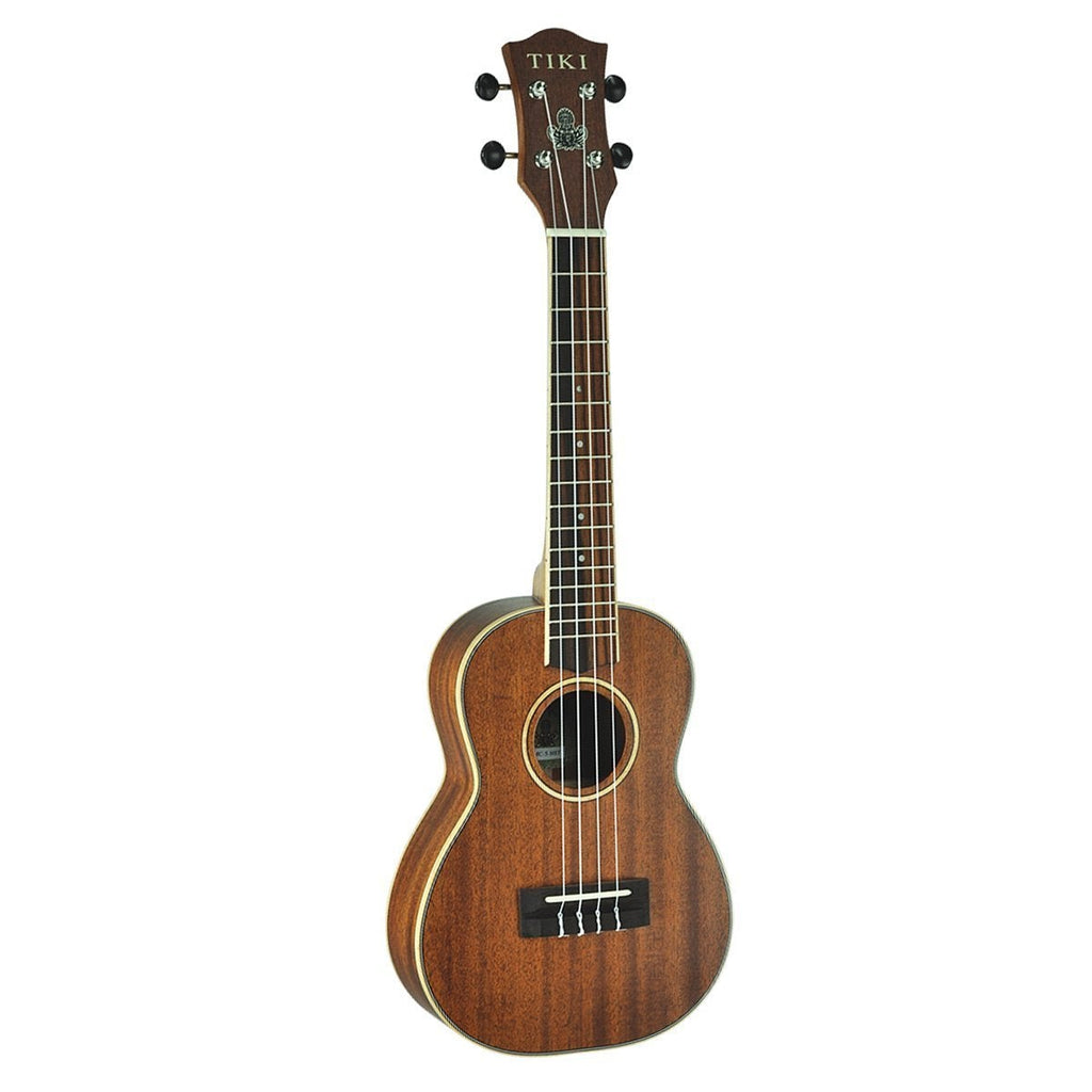 -Tiki '5 Series' Mahogany Solid Top Concert Ukulele with Hard Case (Natural Satin)-Living Music