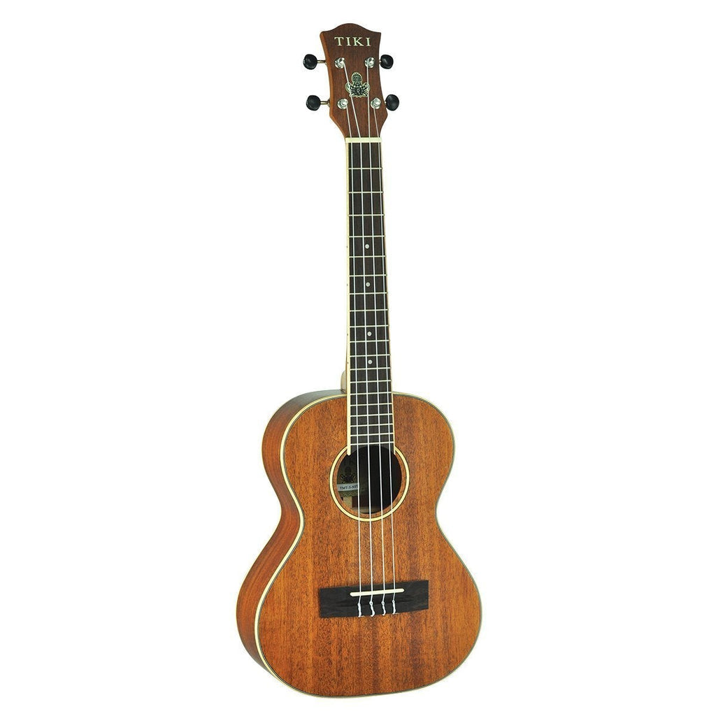 TMT-5-NST-Tiki '5 Series' Mahogany Solid Top Tenor Ukulele with Hard Case (Natural Satin)-Living Music