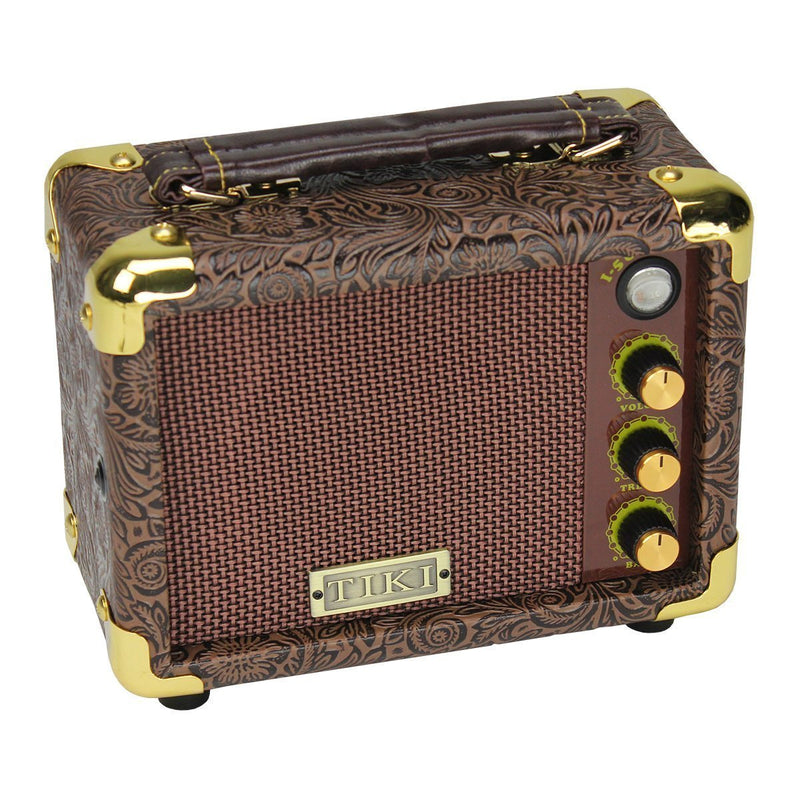 -Tiki 5 Watt Portable Ukulele Amplifier (Paisley Brown)-Living Music