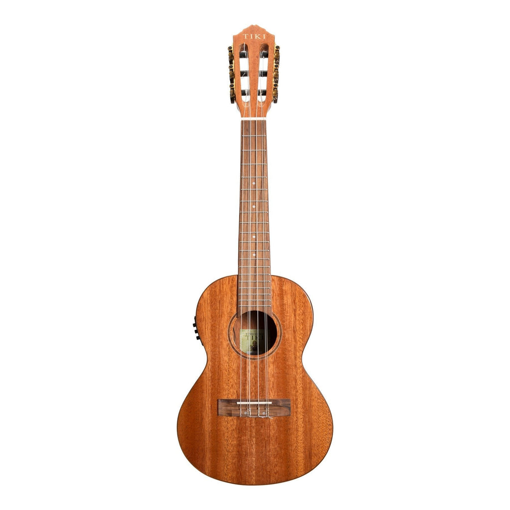 T6E/C-NGL-Tiki 6 String Mahogany Solid Top Electric Ukulele with Hard Case (Natural Gloss)-Living Music