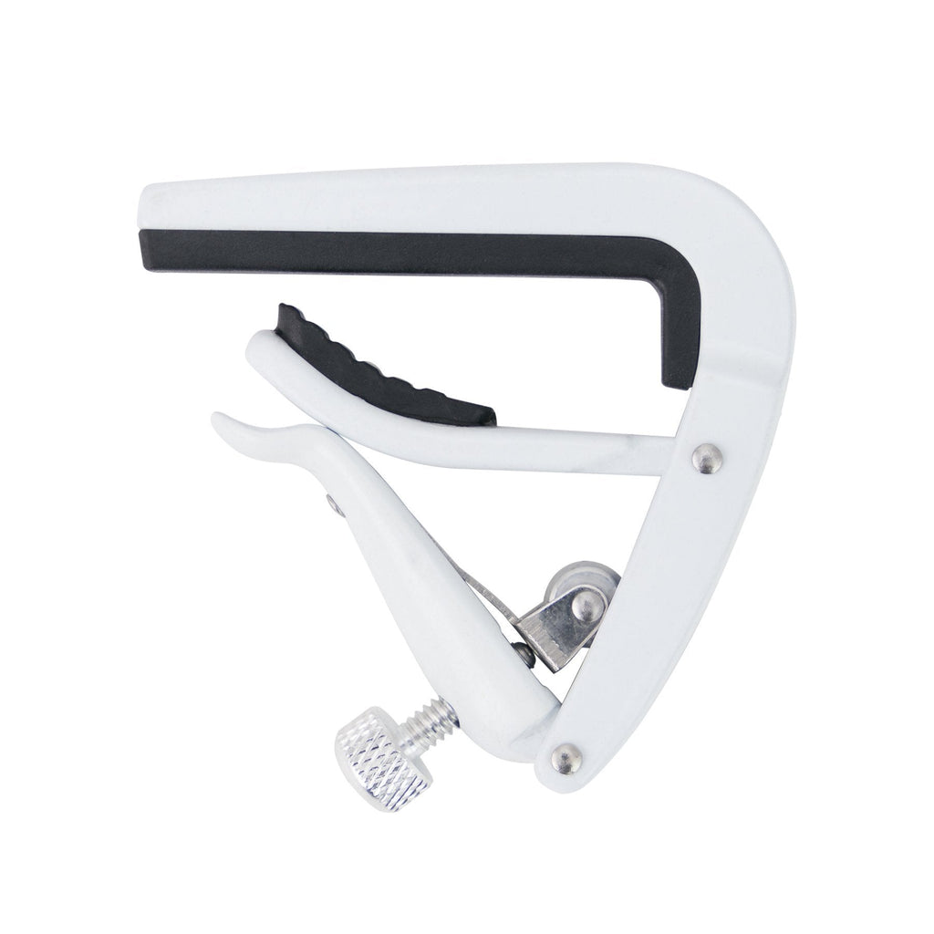 UC-7P-WHT-Tiki Adjustable Roller Ukulele Capo (White)-Living Music