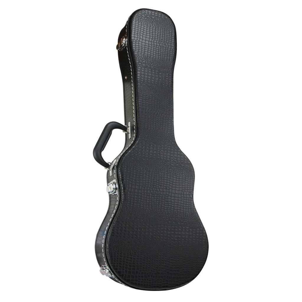 -Tiki Deluxe 'Croc' Concert Ukulele Hard Case (Black)-Living Music