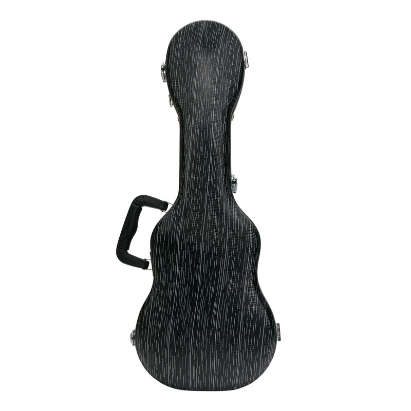 -Tiki Deluxe Shaped Concert Ukulele Flight Case (Grey/Black)-Living Music
