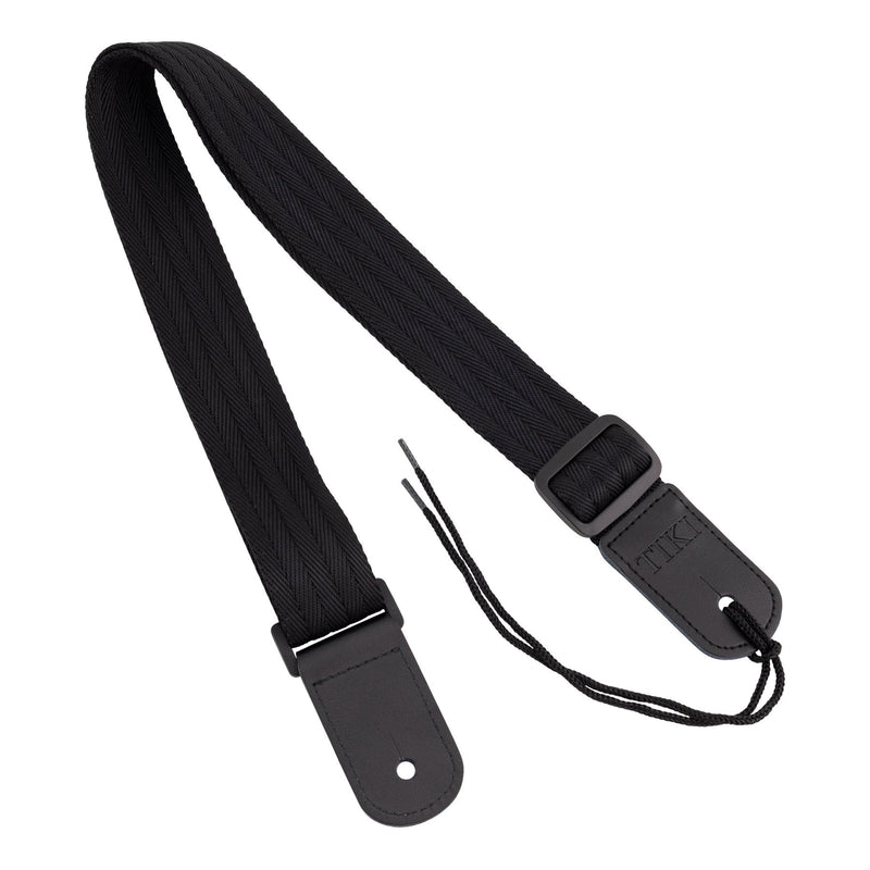-Tiki Premium Nylon Ukulele Strap (Black)-Living Music