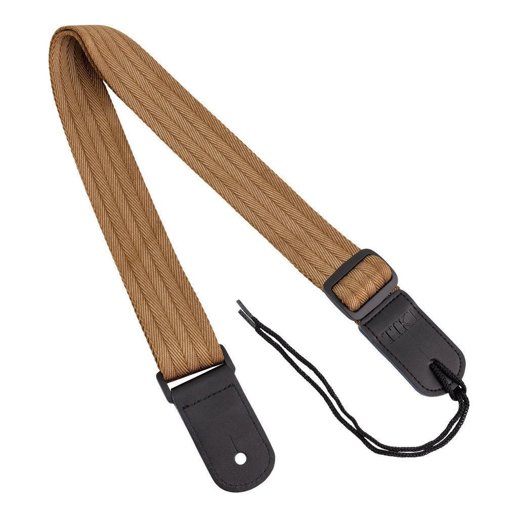 -Tiki Premium Nylon Ukulele Strap (Brown)-Living Music