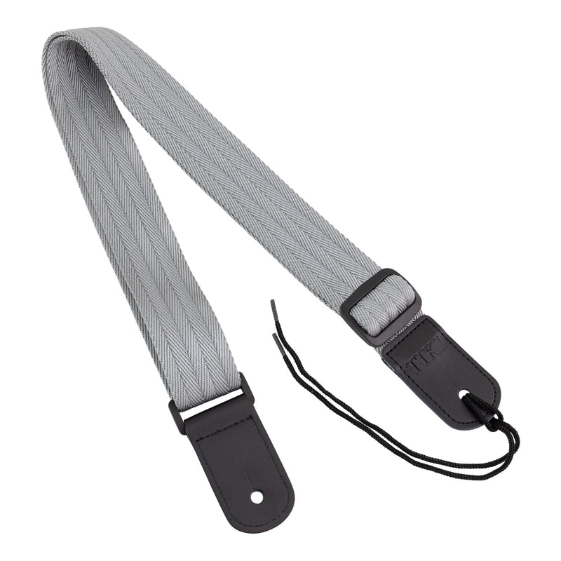 -Tiki Premium Nylon Ukulele Strap (Grey)-Living Music
