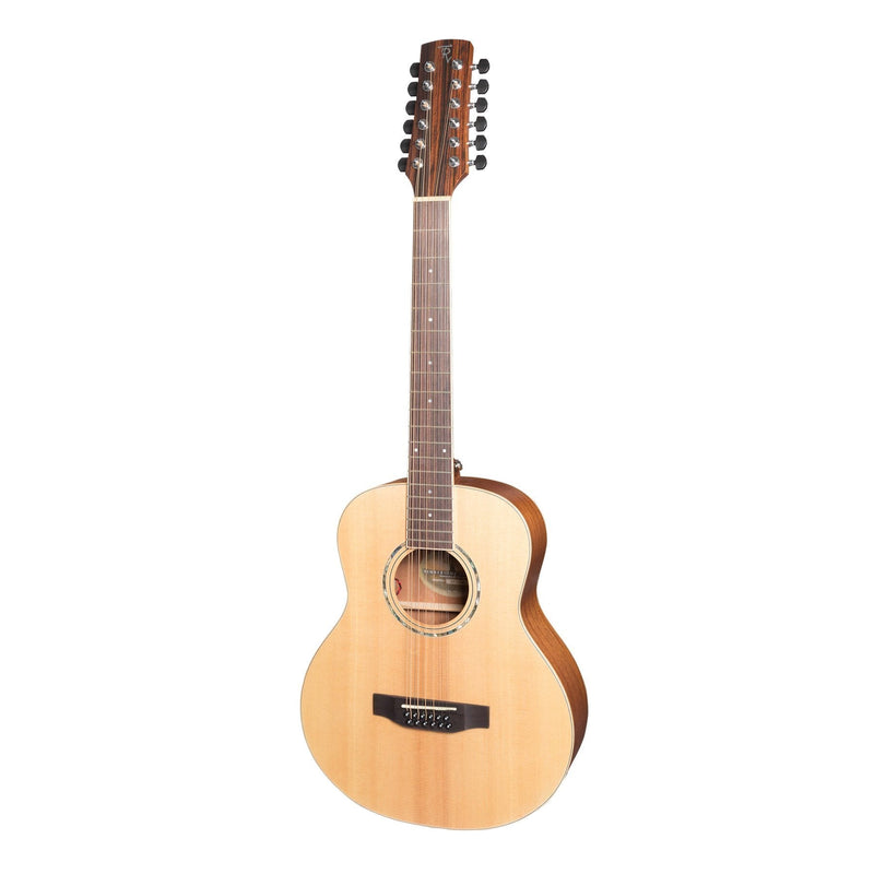 -Timberidge '1 Series' 12-String Spruce Solid Top Acoustic-Electric TS-Mini Guitar (Natural Satin)-Living Music