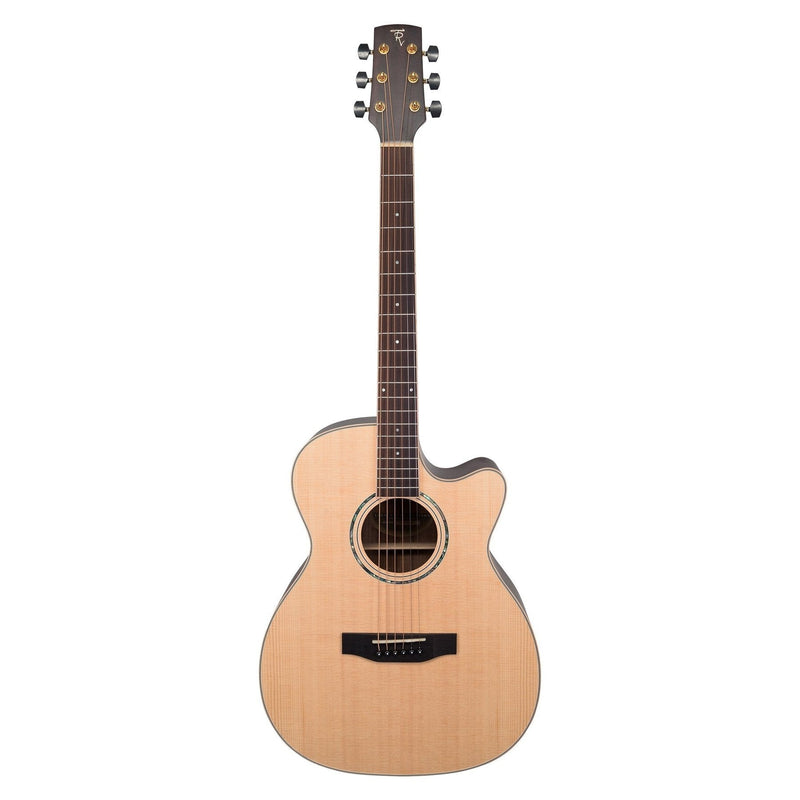 -Timberidge '3 Series' Spruce Solid Top Acoustic-Electric Small Body Cutaway Guitar (Natural Satin)-Living Music
