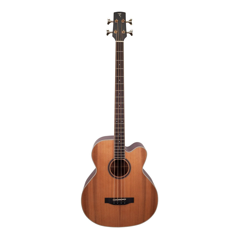 -Timberidge '4 Series' Cedar Solid Top Acoustic-Electric Cutaway Bass Guitar (Natural Satin)-Living Music