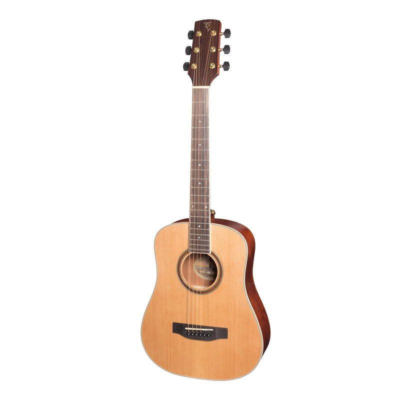 -Timberidge '4 Series' Cedar Solid Top Acoustic-Electric Traveller Mini Guitar (Natural Satin)-Living Music
