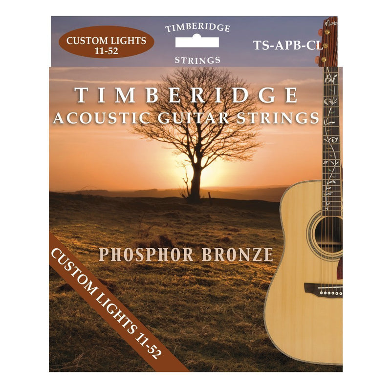 -Timberidge Custom Light Phosphor Bronze Acoustic Guitar Strings (11-52)-Living Music