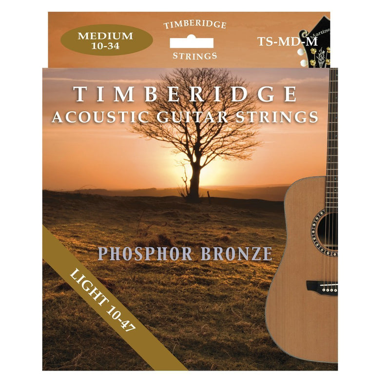 -Timberidge Light Phosphor Bronze Acoustic Guitar Strings (10-47)-Living Music