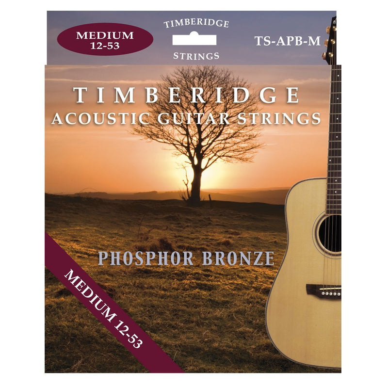 -Timberidge Medium Phosphor Bronze Acoustic Guitar Strings (12-53)-Living Music