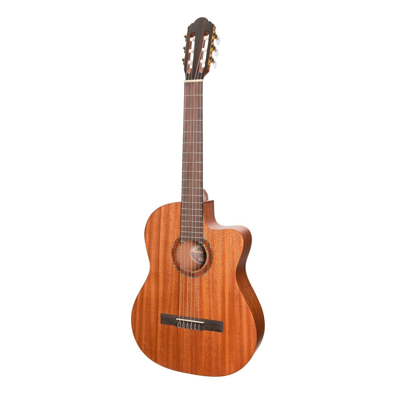 -Timberidge 'Messenger Series' Mahogany Solid Top Acoustic-Electric Classical Cutaway Guitar (Natural Satin)-Living Music