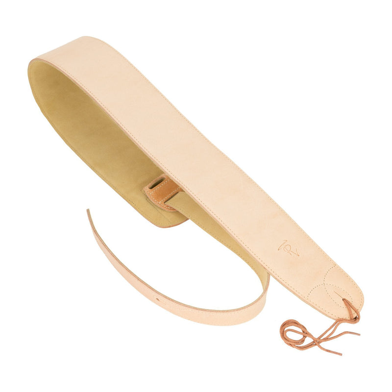 -Timberidge Premium Italian Leather Padded Guitar Strap (Tan)-Living Music