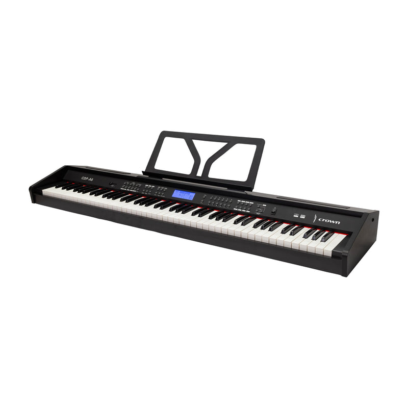 -Crown A6 88-Key Touch Responsive Digital Piano (Black)-Living Music